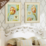 欧式两联卧室装饰画壁画客厅沙发背景墙画餐厅挂画有框画床头挂画