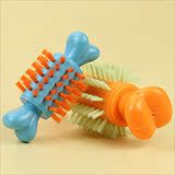 宠物磨牙洁齿玩具狗玩具骨头型刷牙骨发声玩具小型犬清洁牙齿专用