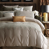 欧式高端蕾丝别墅样板房四件套床上用品纯色床单1.8m家纺床上用品