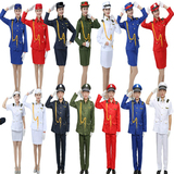 新款男女海军陆军空军制服偏偏喜欢你同款演出表演服乐队白色军装