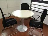 北京办公家具洽谈桌椅特价会议桌圆形钢架板式谈判桌定做简约时尚