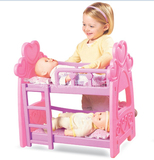 过家家仿真玩具 逼真婴儿双层床 娃娃床 儿童玩具