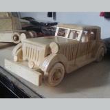 玩具车木质工艺品车模型实木汽车工艺品车儿童玩具实木玩具老爷车