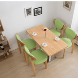 咖啡馆桌椅组合奶茶甜品店卡座美式西餐厅沙发茶餐厅双人布艺实木