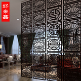 中式古典复古悬挂式可折叠镂空屏风客厅玄关办公酒店餐厅过道隔断