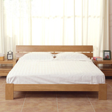 全实木床 欧式1.5 1.8米现代简约水曲柳双人美式北欧日式橡木大床