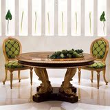 高端欧式餐桌椅法式实木新古典餐台纯手工雕花餐桌意大利家具定制