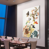 波普混搭清新美式客厅装饰画现代简约植物花卉北欧挂画样板房壁画