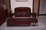 红木家具中式卧室双人床实木结婚床南美酸枝木1.5米1.8米洋花大床