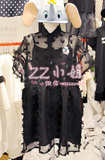 ZZ小姐16夏装新品韩国东大门正品代购 甜美透视网纱娃娃款连衣裙