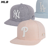 MLB韩国专柜代购 直邮 16春新款男女情侣棒球帽 纯色简约平沿帽