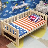 儿童床带护栏床男孩女孩公主床宝宝床幼儿单人床拼接床床实木加宽