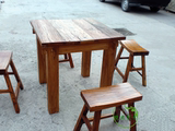 老榆木餐桌现代中式简约方桌厂家直销原木餐台促销纯实木餐厅家具