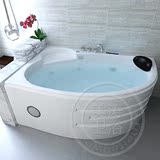 美涛亚克力浴缸扇形浴缸三角浴缸恒温冲浪按摩双裙浴缸1.2-1.5米