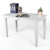欧式白色书桌 简约长方形带抽屉写字桌 简约办公桌松木+高密度板
