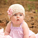 新生婴儿镂空套头帽子 女童纯棉针织宝宝胎帽春夏款0-3-6-12个月
