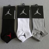 Nike船袜耐克低帮袜子aj乔丹夏季薄款短袜男士纯棉运动袜3双装
