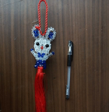 十二生肖  兔子  汽车挂件 手工编织 串珠工艺品 礼品  装饰
