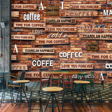 奶茶甜品店3D大型定制壁画怀旧咖啡馆西餐厅背景墙纸欧式复古壁纸