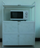 超进加厚铝合金柜 简易微波炉柜 碗柜储物柜 厨房橱柜 客厅餐边柜