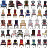 欧式椅子新古典实木餐椅美容甲发会所瓷砖售楼部洽谈接待桌椅组合