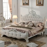 欧式床实木床奢华真皮法式双人床1.8米大床美式新古典婚床公主床