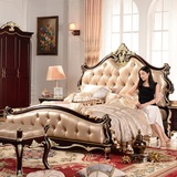 欧式床 法式雕花储物床 奢华双人床1.8米结婚床 新古典家具实木床