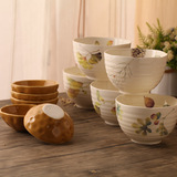 Hame秋实系列日式碗和风餐具陶瓷米饭碗小汤碗出口日本礼品碗套装