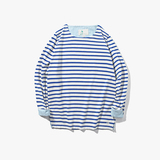 BENT IDEA秋季新款欧美海军条纹长袖T恤青年男日系复古经典海魂衫