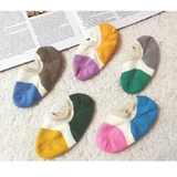 韩版拼色童袜2-3-5岁男女宝宝撞色糖果隐形袜防滑点胶浅口袜船袜
