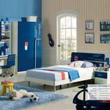 儿童家具套房 男孩儿童床1.5米四件套青少年卧室环保家具组合套装