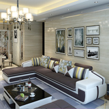 沙发 大小户型可拆洗布艺沙发简约现代组合转角皮布品牌客厅家具
