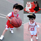 幼儿园小孩背心短裤中小童运动篮球服套装NBA男女儿童球衣训练服