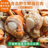 青岛特产扇贝肉冷冻新鲜扇贝小海鲜贝类熟海鲜礼包干货生鲜包邮