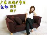 出口日式优质布艺棉麻折叠沙发床简约公寓小户型双人多功能沙发