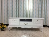 欧式田园现代简约韩式时尚白色1.2米电视柜卧室实木电视柜储物柜
