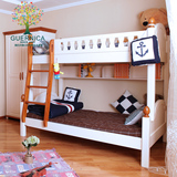格尔尼卡家具 全实木儿童床白蜡木高低子母双层床 成人双人上下床
