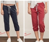美国代购 Abercrombie Fitch AF运动卫裤收口七分休闲裤夏季女款