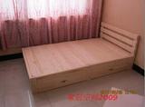 实木床单人床双人床杉木板床出租房专用松木床1.2 1.5 1.8米宽