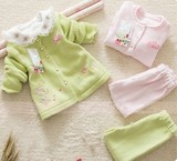 秋冬婴儿针织衫 毛衣套装 婴儿毛衣 女童开衫套装 儿童套装 毛衣
