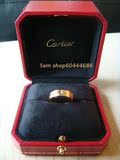 Cartier卡地亚18K玫瑰金LOVE 宽版戒指 小票原件