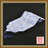 盛唐汉衣 中式古典素雅简洁真丝织锦茶几条案桌旗  3色可定做