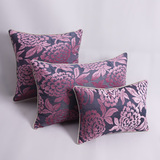 紫色欧式长方形床头大靠垫沙发靠垫抱枕靠枕含芯/抱枕套6570定做