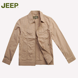 Jeep专柜男装休闲夹克外套吉普正品翻领纯色旗舰店JS11WJ007大码
