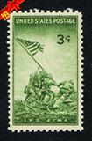 美国 - #929：1945，二战军事战争，硫磺岛升国旗，外国邮票1全新