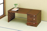 直销实木热卖整装可折叠带锁小书桌床头保密抽屉柜榻榻米电脑桌