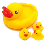 浮水鸭子发声戏水鸭 捏捏叫响玩具 宝宝洗澡玩具叫叫鸭发声网鸭