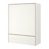 上海宜家代购特里索滑门衣柜/4屉, 白色, 淡灰色154x205 cm