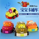现货 美国B. toys/Wheeee-ls 宝宝胶质软胶回力车儿童惯性玩具车