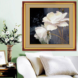 蒙娜丽莎立体精准印布油画白玫瑰十字绣玫瑰花客厅卧室小幅包邮